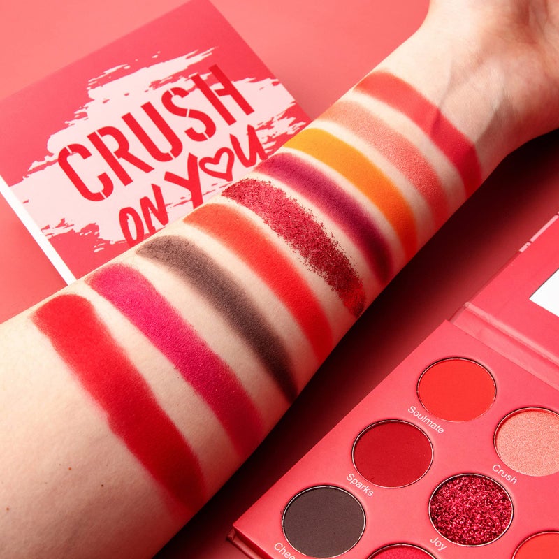 MAKI YIKA Red Eyeshadow Palette Matte Eye Shadow for Women Long Lasting High Pigmented 9 Shade Glitter Shimmer Matte Red Eye Shadows -9Red - Image 5