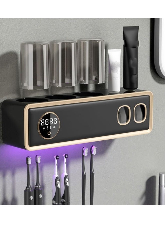 Wall Mounted Toothbrush Holder, Bathroom Storage Organizer, Ultraviolet Disinfection Toothbrush Holder  - Image 4