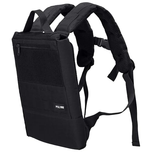 Polyfit Rucking Backpack 20 Weighted Ruck Pack for Weight Plates Patent Pending SideLoading Rucksack for Walking Running Rucking Strength and Endurance Training Black - Image 1