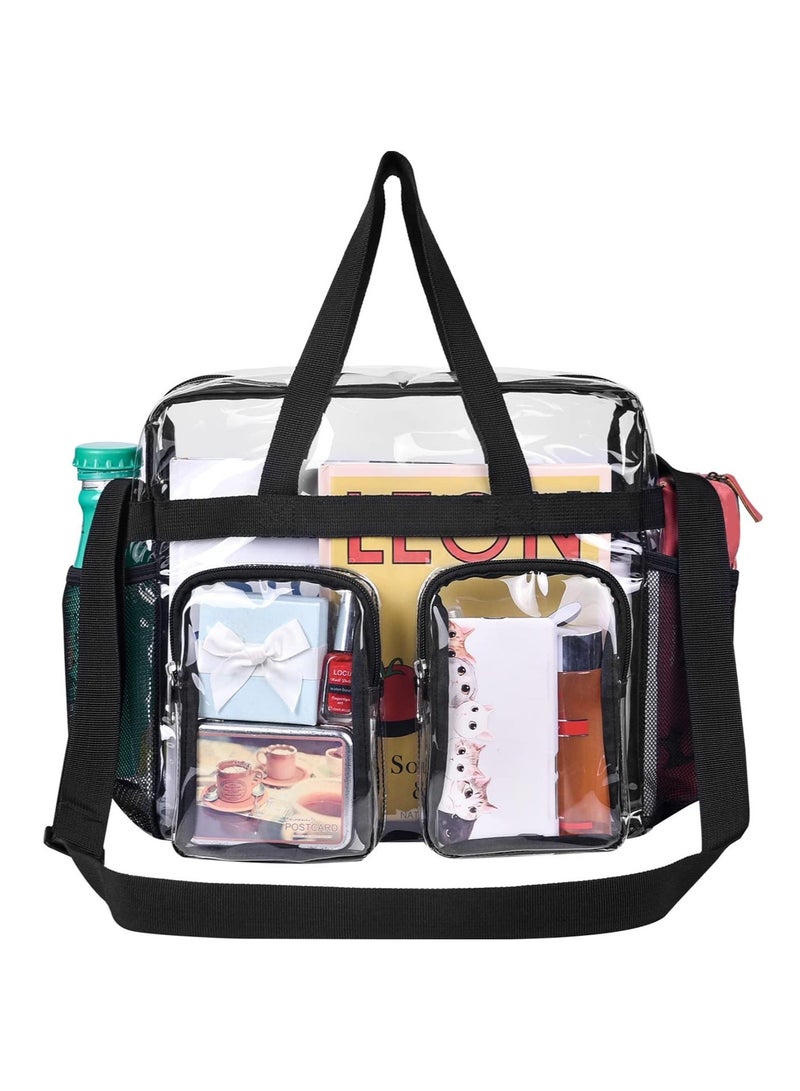 Y&D Clear Bag, Tote Stadium Approved, Through for Work, Sports Games,Gym, Mini Personalized Top Handle Crossbody Handbags, Safe and Convenient - Image 1