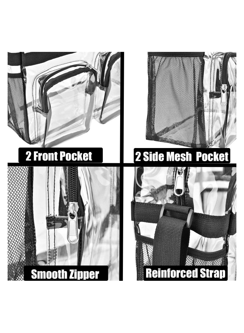 Y&D Clear Bag, Tote Stadium Approved, Through for Work, Sports Games,Gym, Mini Personalized Top Handle Crossbody Handbags, Safe and Convenient - Image 4