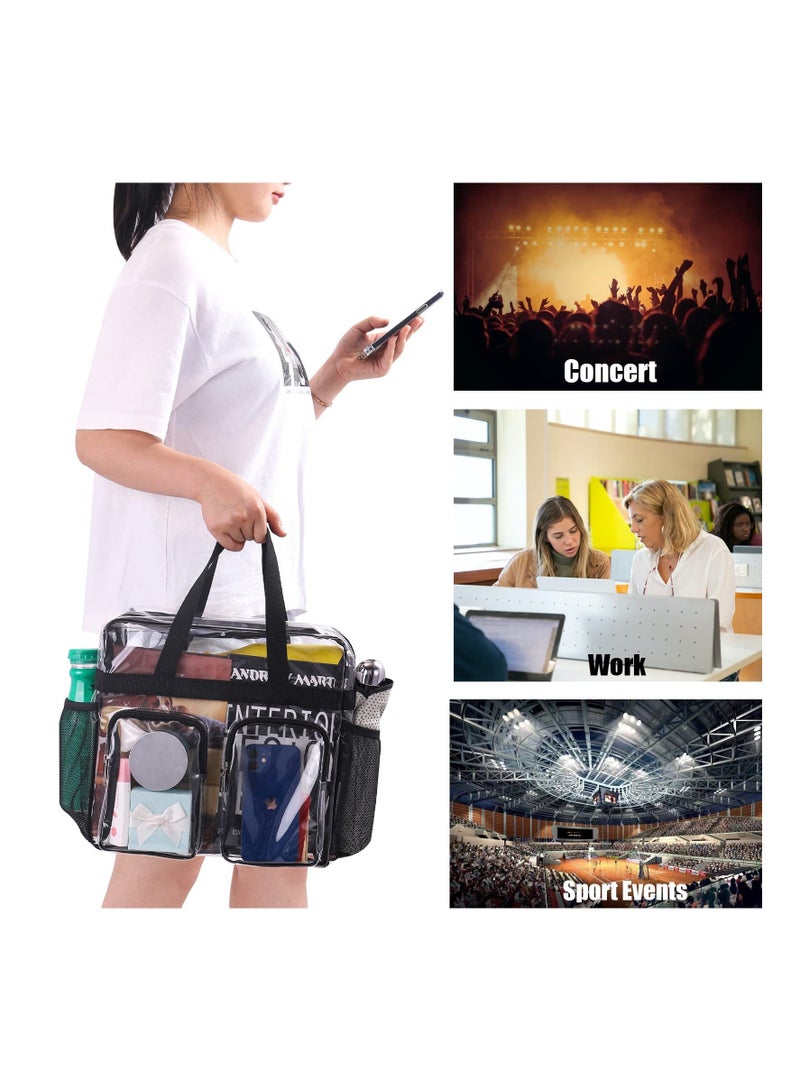 Y&D Clear Bag, Tote Stadium Approved, Through for Work, Sports Games,Gym, Mini Personalized Top Handle Crossbody Handbags, Safe and Convenient - Image 2