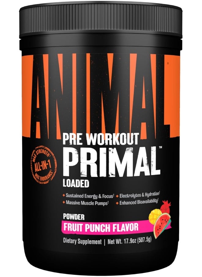ANIMAL - Primal Preworkout Powder – Synergy Of Energy, Focus, Endurance, Hydration And Absorption Carefully Dosed With Patented Ingredients For Maximum Effectiveness – Next Generation Preworkout Formula - Image 1