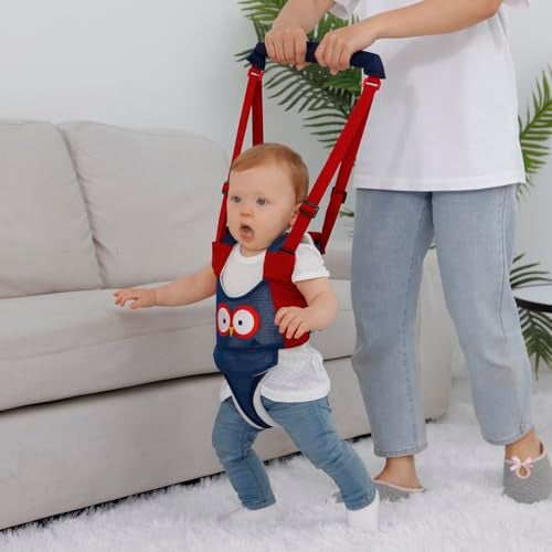 AVIZCVE Baby Walking Harness, Handheld Kids Walker Helper, New Upgrade Breathable and Adjustable Toddler Infant Walker Harness Assistant Belt with Instructions for 7-24 Month (Blue) - Image 2
