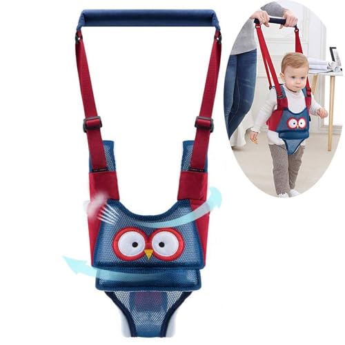 AVIZCVE Baby Walking Harness, Handheld Kids Walker Helper, New Upgrade Breathable and Adjustable Toddler Infant Walker Harness Assistant Belt with Instructions for 7-24 Month (Blue) - Image 1