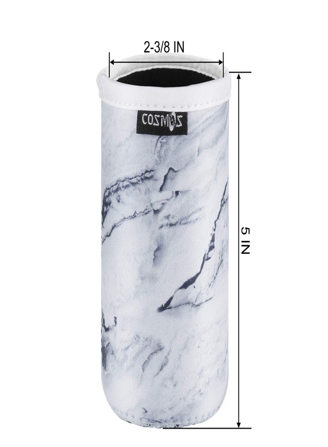 CM Soft Neoprene Slim Can Sleeves Insulators Slim Can Cooler Skinny Can Cooler Can Cover Holder for 12 Fluid Ounce Energy Drink Beer Skinny Cans Bottles (Marble Pattern (5 Pcs)) - Image 2