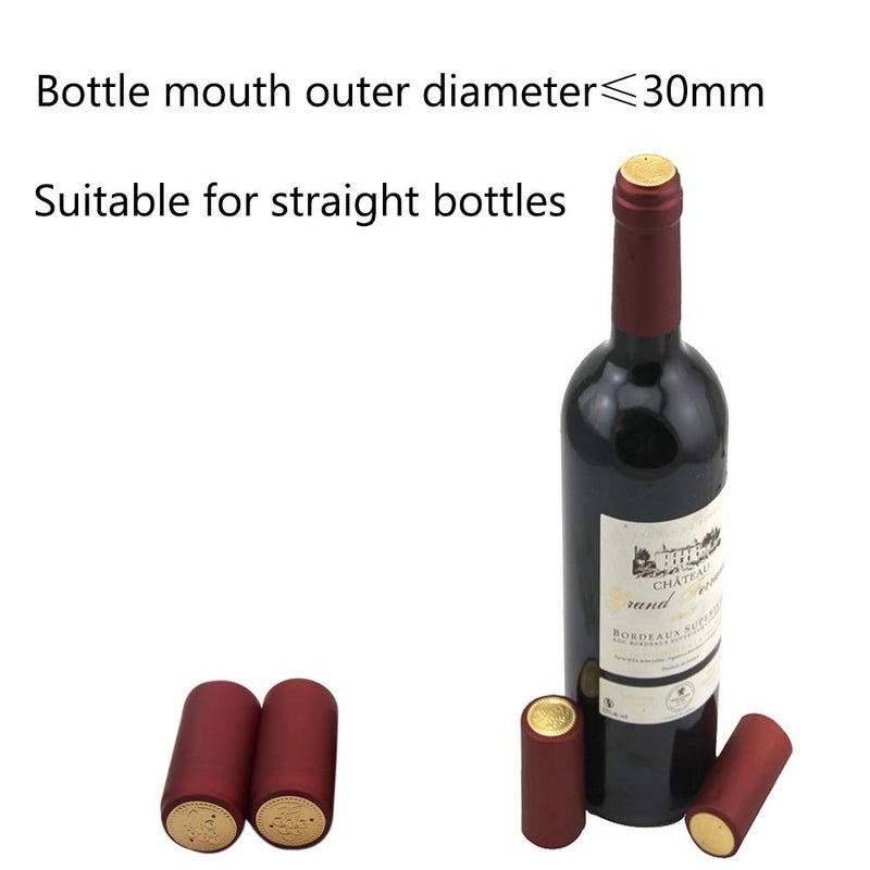 KACAGA Heat Shrink Capsules, 100 Pcs Wine Brewing Caps Matte Surface Oriental Red For Professional and Home Use - Image 4
