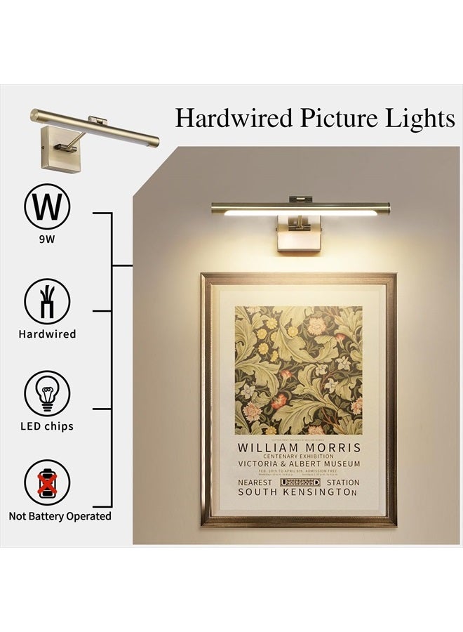 Joosenhouse LED Picture Lights for Paintings Bronze Finish 16.53" Long Swing Arm Display Wall Art Light 9W Gallery Hallway Lighting Over Pictures,Hardwired Connection 3000K,Non-Dimmable - Image 3