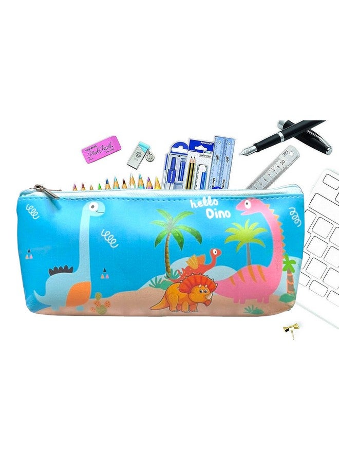 جيادا حقيبة أقلام رصاص من الجلد بتصميم ديناصور من JIADA - قطعة واحدة، باللون الأزرق - Image 1