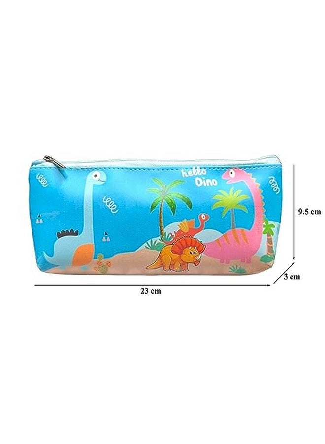 جيادا حقيبة أقلام رصاص من الجلد بتصميم ديناصور من JIADA - قطعة واحدة، باللون الأزرق - Image 2