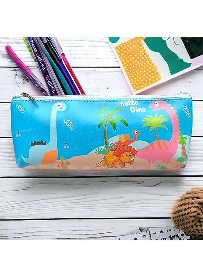 جيادا حقيبة أقلام رصاص من الجلد بتصميم ديناصور من JIADA - قطعة واحدة، باللون الأزرق - Image 3