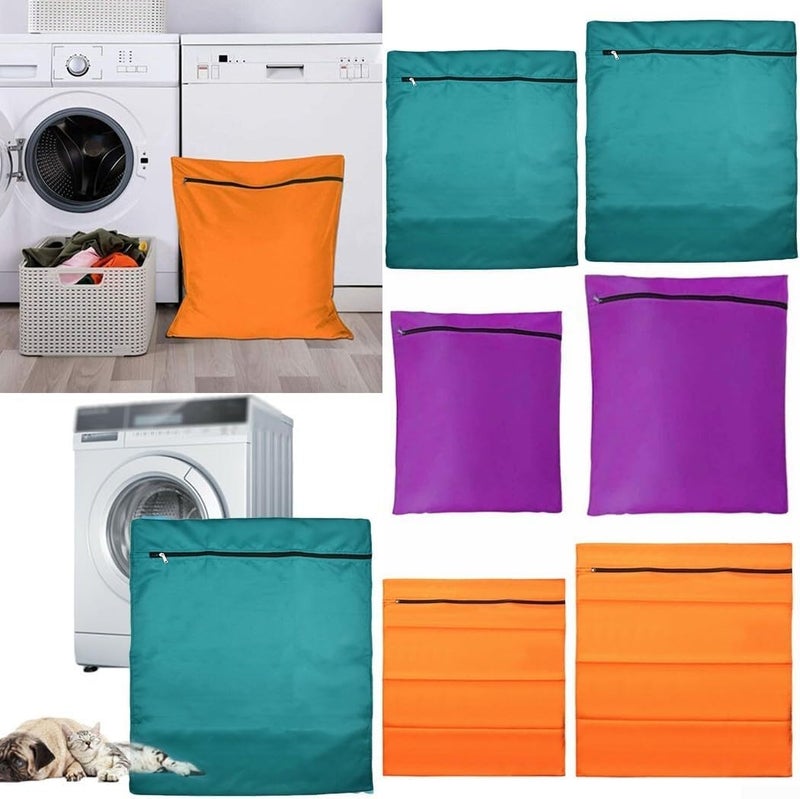 Pet Laundry Bag for Washing Machine with Polyester Material, Prevents Pet Hair Transfer, Suitable for Beds, Blankets, Towels, Pet Clothing and Soft Toys(blue L) - Image 3