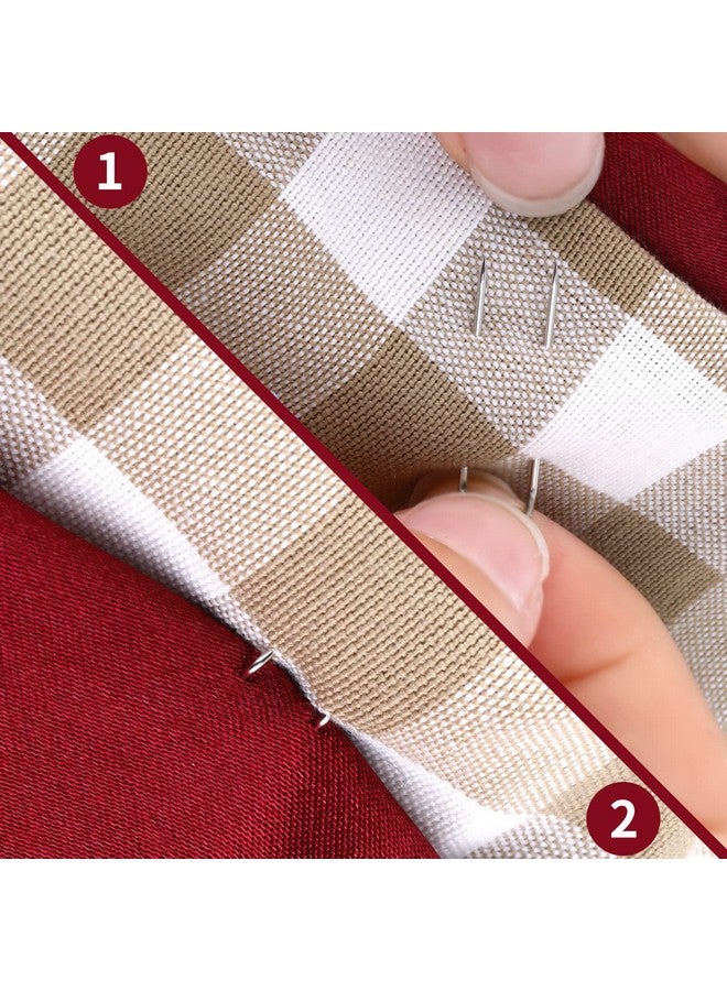 Grevosea 100 Pieces Sewing U-Pins Fork Pins For Fabric Craft Pins Quilting Pins Double Blocking Pins Ornament Hanger U Hooks For Sewing Fabric Craft Jewelry Making 0.91 X 0.2 Inch - Image 4