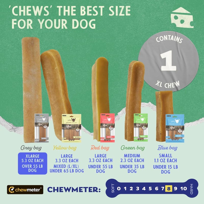 Himalayan Dog Chew Chewmeter Himalayan Yaky Cheese Chew, 100% Natural, Long Lasting, Gluten Free, Healthy & Safe Dog Treats, Lactose & Grain Free, Protein Rich, Stain Free, X-Large, For Dogs 55 Lbs & Over, 5.3 oz - Image 3