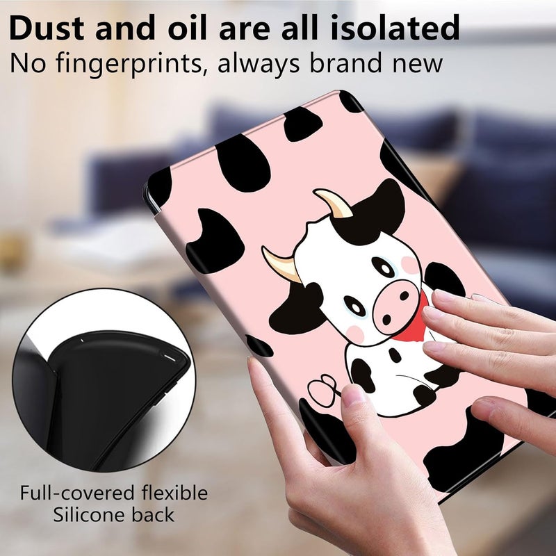 Mxfdegf Case for All-New Fire HD 8 & 8 Plus Tablet (12th /10th Gen, 2022/2020),360 Degree Rotating Stand Smart Protective Cover Case,for Amazon Fire HD 8 inch Tablets (2022/2020),Cute Cows Pink - Image 5