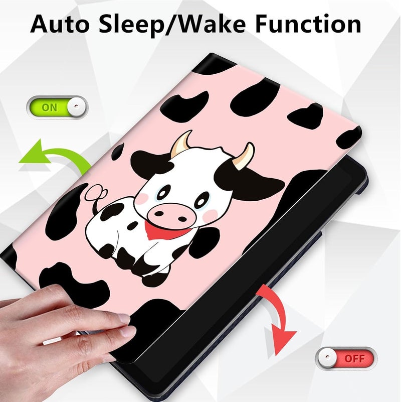 Mxfdegf Case for All-New Fire HD 8 & 8 Plus Tablet (12th /10th Gen, 2022/2020),360 Degree Rotating Stand Smart Protective Cover Case,for Amazon Fire HD 8 inch Tablets (2022/2020),Cute Cows Pink - Image 4