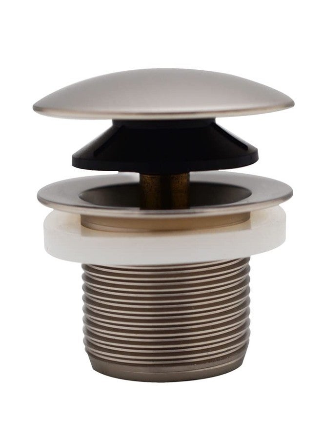 ويست براس سدادة تصريف حوض الاستحمام Westbrass A398R-07 مقاس 1-1/2 بوصة NPSM ذات خيط خشن على شكل فطر، مطلية بالنيكل الساتان - Image 4