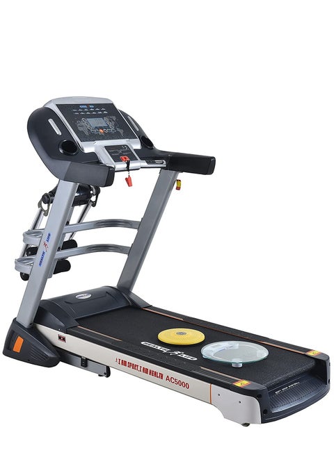AC5000 Multi-function Treadmill AC Motor 5.0HP With Personal Scale -180 KG, Automatic Incline, Black/Grey