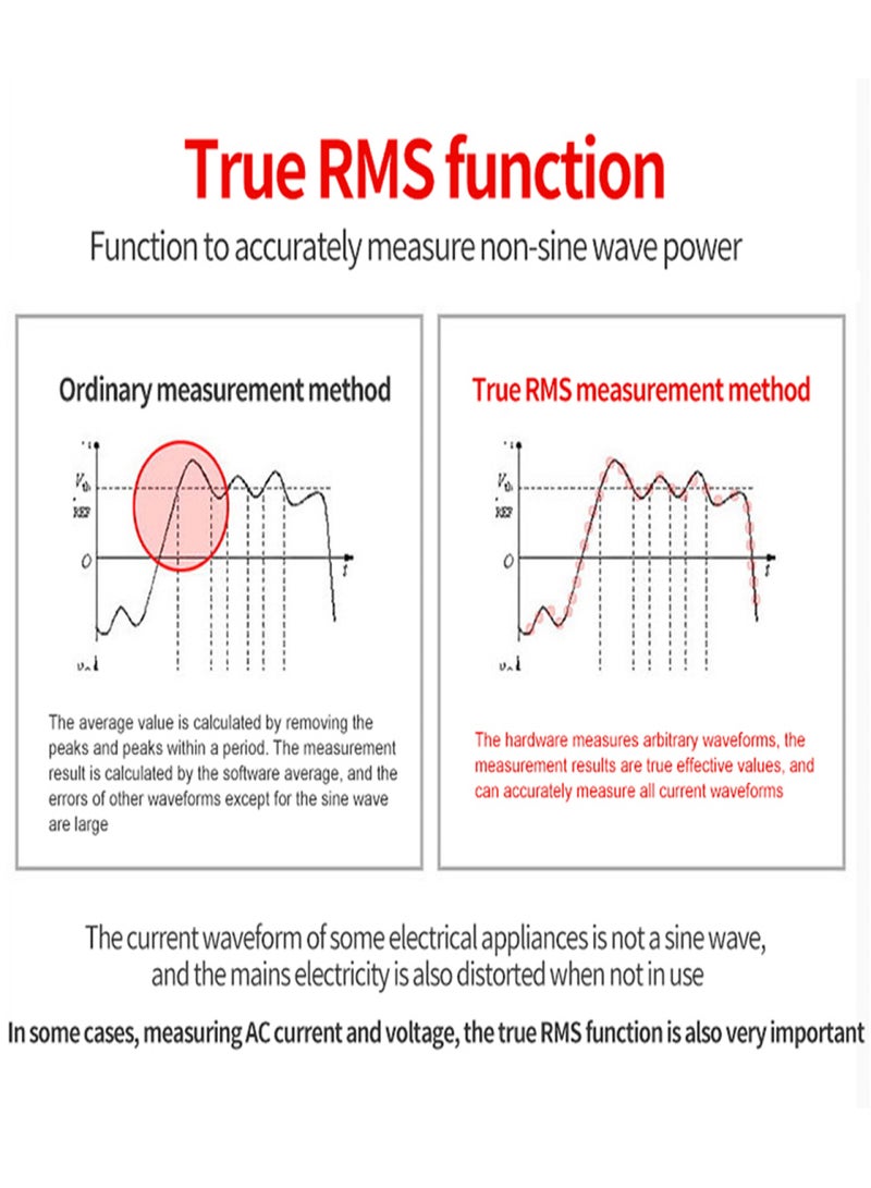 BSIDE Pen Type Digital Multimeter Portable Tester Voltmeter 1.9 Inch Bicolor Screen TRMS Voltage Capacitance Resistance Frequency Diode Continuity Temperature NCV Measurement Multifunction Multimeter - Image 5