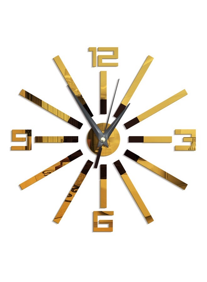 Artistic Frameless Modern Designed Mirror Surface Wall Clock Gold 25.6x25.6cm - Image 1