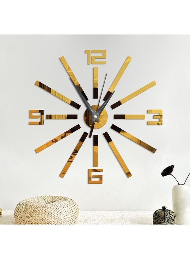 Artistic Frameless Modern Designed Mirror Surface Wall Clock Gold 25.6x25.6cm - Image 2