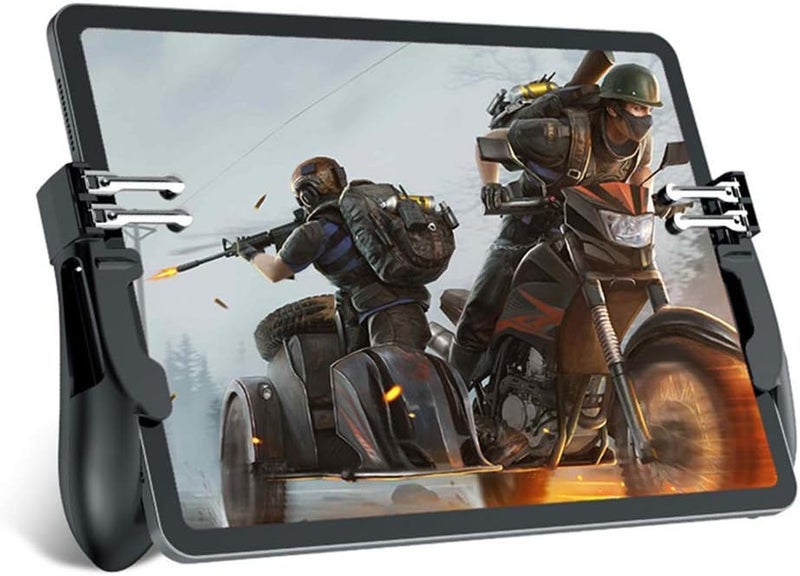 Mobile Game Controller for iPad/Tablet, Semiconductor Cooling Gamepad Six Finger Gamepad Aim Button Gamepad for PUBG Fortnite Knives Out Call of Duty - Image 1