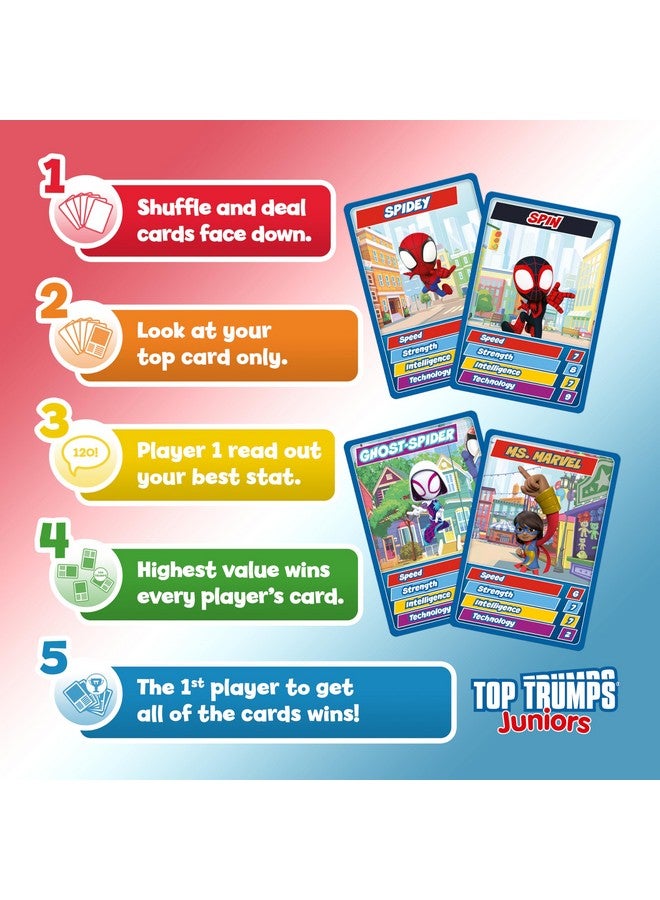 Top Trumps Top Trumps Card Game Spidey & Friends Junior - 5-in-1 Games for Kids - Learning Games - Kids Card Games - Card Games for Families - Quiz, Trivia, Memory Game - 2+ Players Game for 3 Plus Kids - Image 2