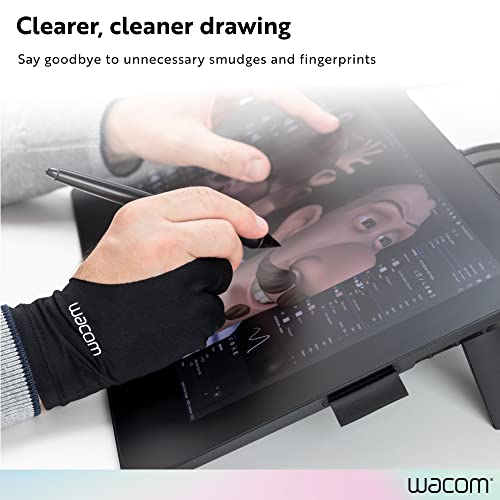 Wacom Drawing Glove, Two-Finger Artist Glove for Drawing Tablet Pen Display, 90% Recycled Material, eco-Friendly, one-Size (1 Pack), Black - Image 5