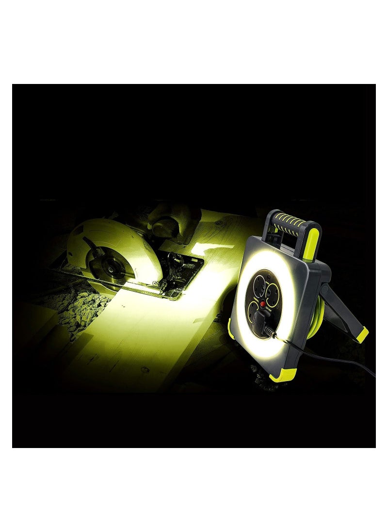 MASTERPLUG LED Work light Extension Reel 5 Meter 4 Sockets 13 A  - Image 5