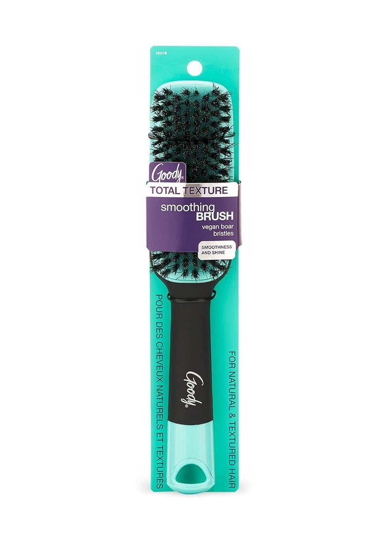Goody - Goody x Total Texture Smoothing Brush - Vegan Boar Bristles Help Condition and Smooths Hair Cuticles for Enhanced Shine Shine - For Natural and Textured Hair - Non-Slip Grip - Image 1