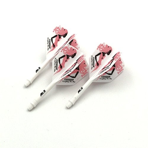 CUESOUL Integrated Dart Shaft and Flights L-Dart Shaft 21mm,White Dart Flights - Image 2