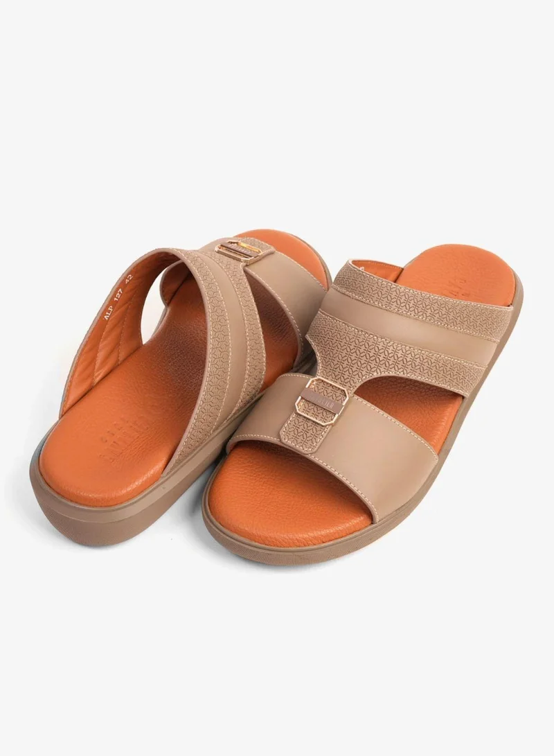 UOMO Cavalier UOMO CAVALIER MEN'S LEATHER TEXTURED SANDALS EARTH