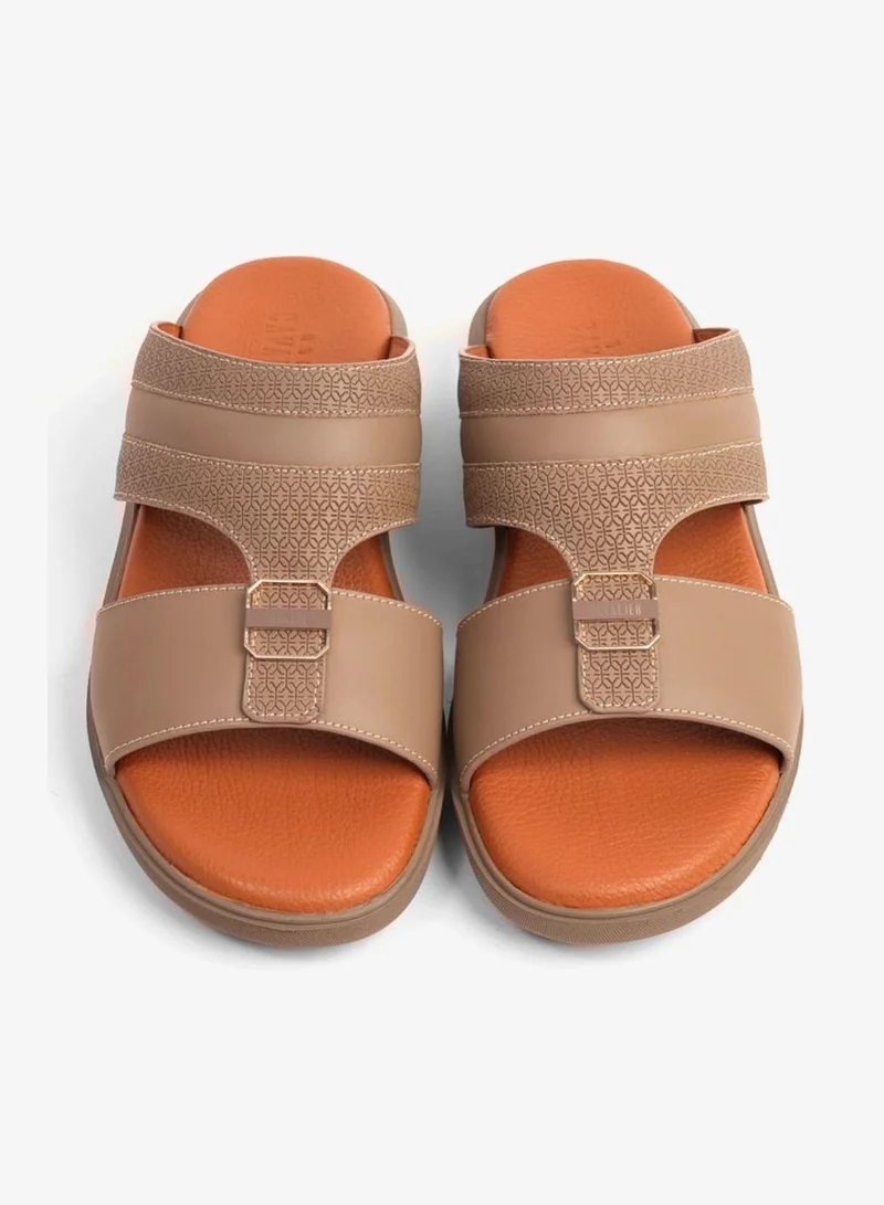 UOMO Cavalier  UOMO CAVALIER MEN'S LEATHER TEXTURED SANDALS EARTH for Men | Best Price UAE