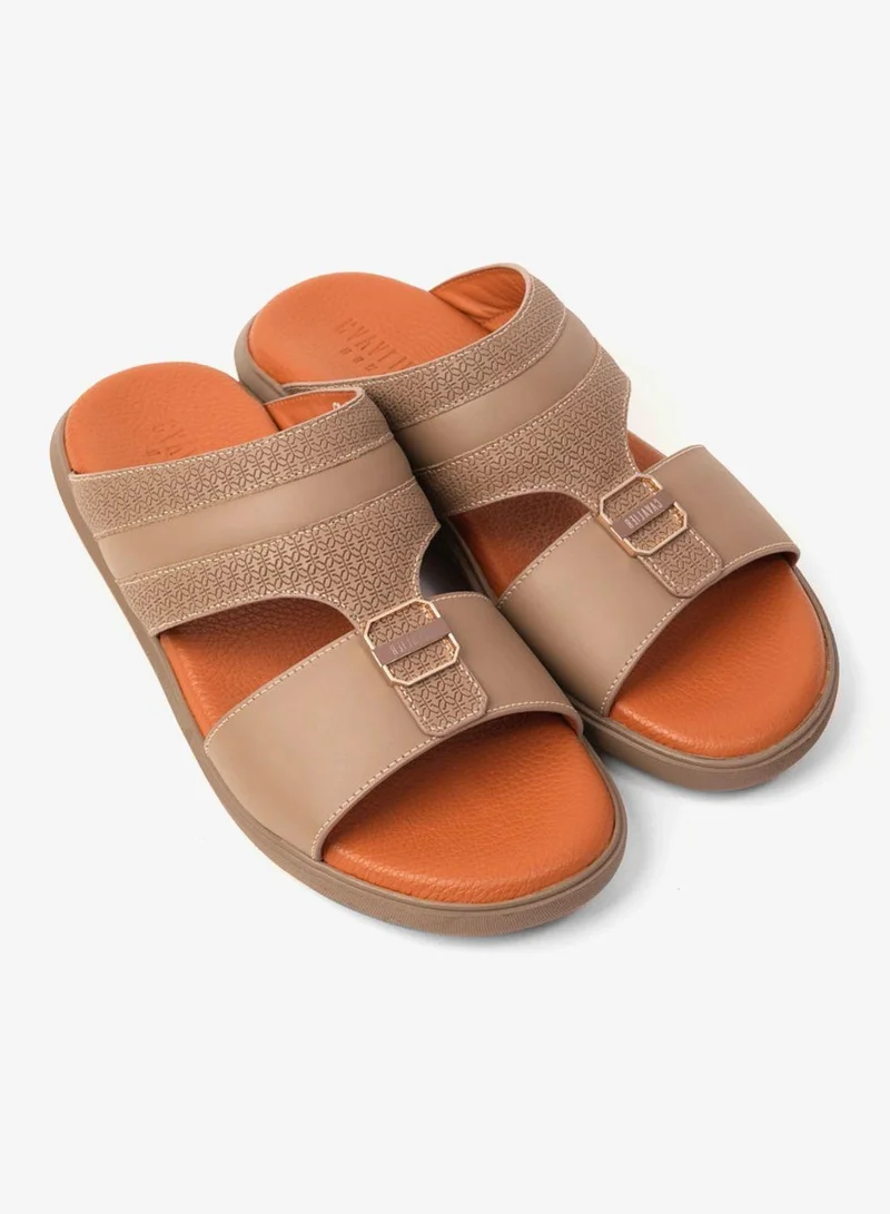 UOMO Cavalier  UOMO CAVALIER MEN'S LEATHER TEXTURED SANDALS EARTH for Men | Best Price UAE