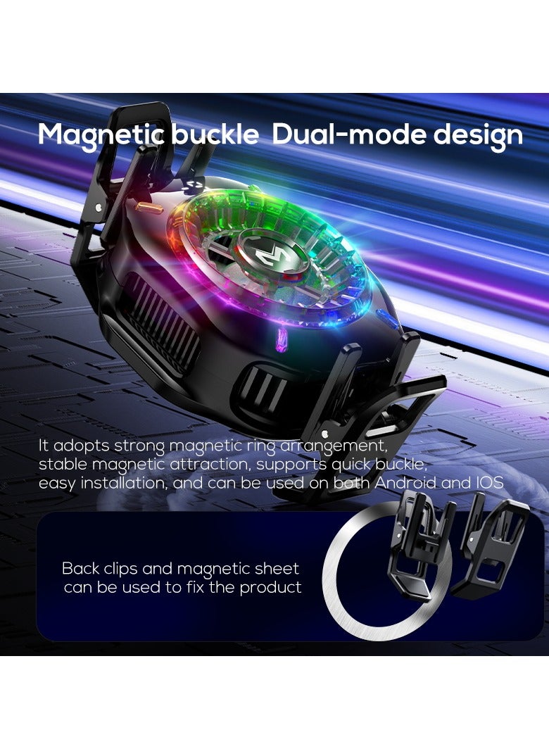 Memo Mobile Phone Cooler for Game Fan PUBG, Designed iPhone 12/13 Series, Live Streaming and Vlog, Semiconductor Heatsink Without Noise iOS Android, ipad Tablet - Image 2