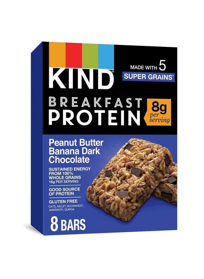 Kind Dark Chocolate Peanut Butter Banana Breakfast Bar, 0.88 Ounce (Pack of 8) - Image 1