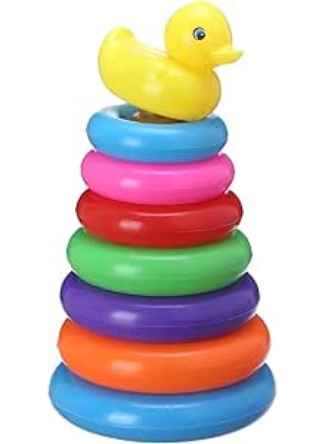 لعبة حلقات البطة المكدسة للأطفال - متعددة الألوان