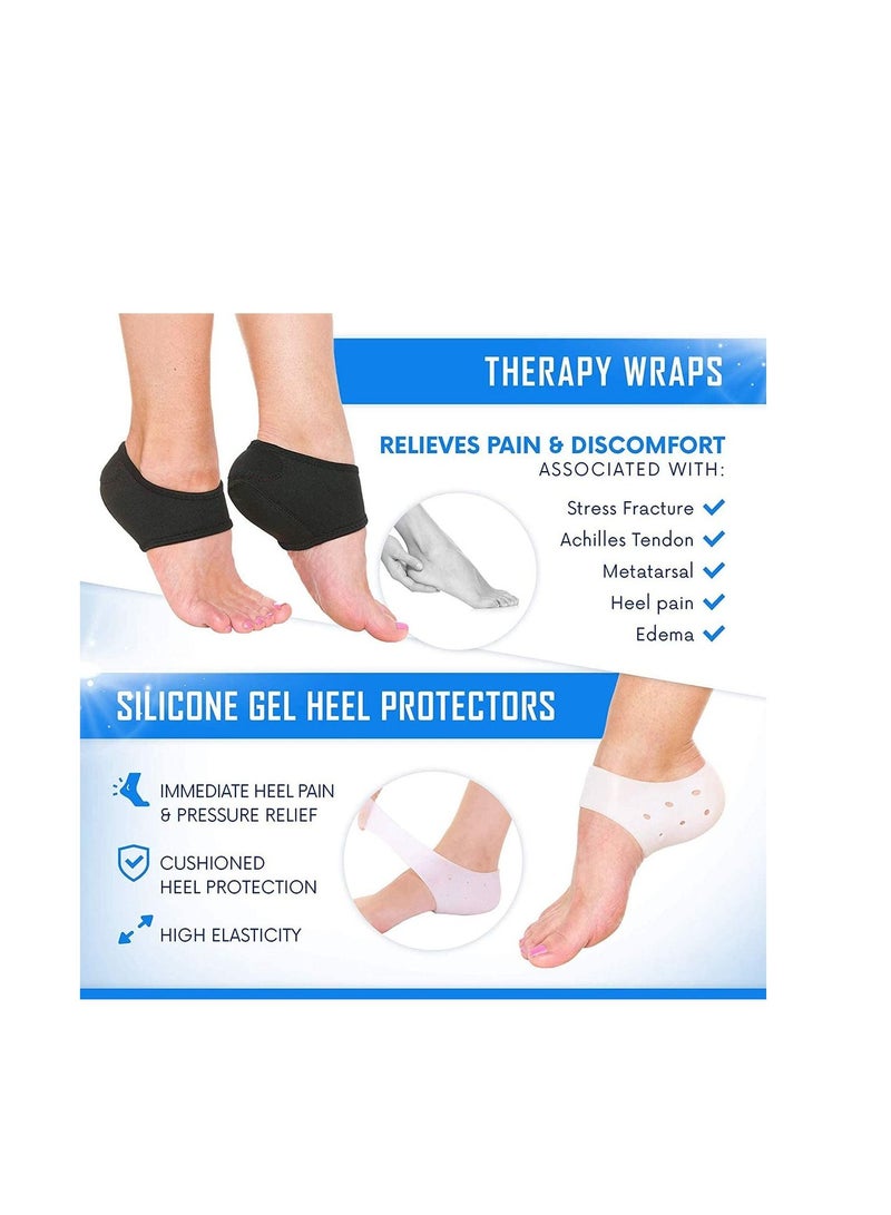 SYOSI Plantar Fasciitis Relief Foot Pain, Premium Planter Fasciitis Support, Gel Calcaneal Bone Spurs and Treatment Package, Compression Socks, Cuffs, Arch Support, Heel Pads - Image 5