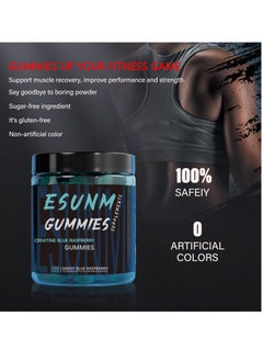 Wins Town Creatine Infused Gummies - Esunm Beast Bites Supplements -BLUE RASPBERRY  - Image 3