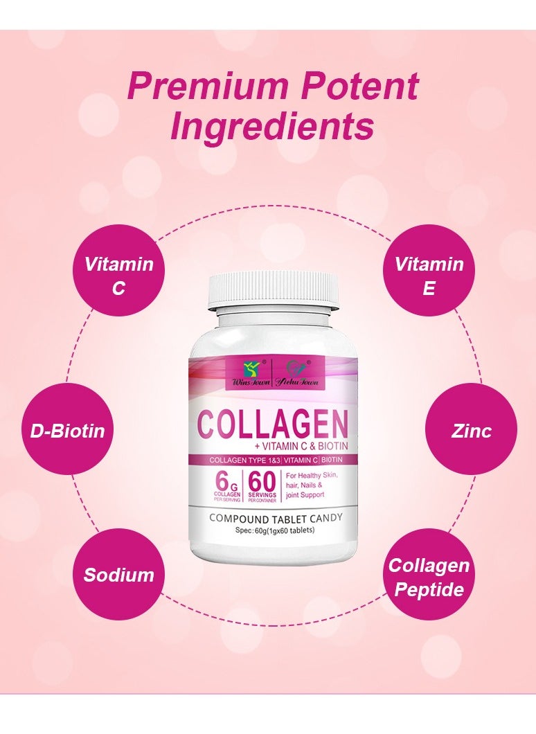 Wins Town Collagen Vitamin C Biotin For Healthy Skin Hair Nails  - Image 3