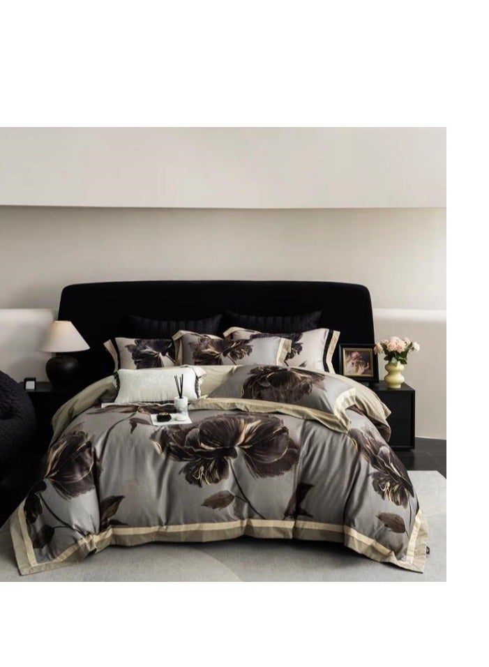 Bed Sheet Style — French High-End 100 Thread Pure Cotton  Bedding Four Piece Set  - Image 1
