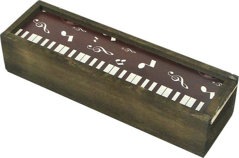 Hediyekanalı Hediyekanali Piano Themed Wooden Sliding Pencil Case