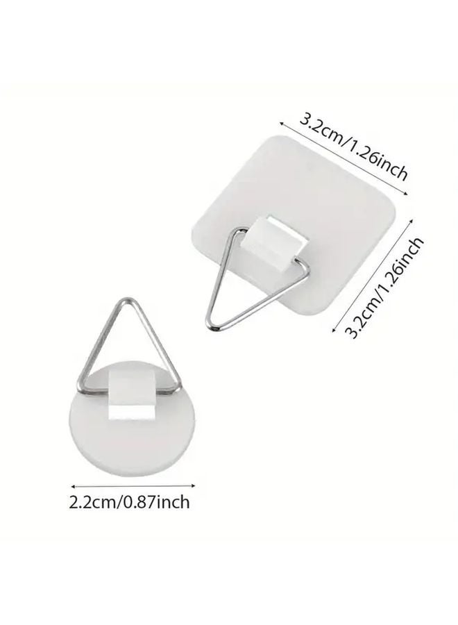 Square Self Adhesive Wall Hooks Heavy Duty Plastic Plate Hangers No Drill Installation - Image 5
