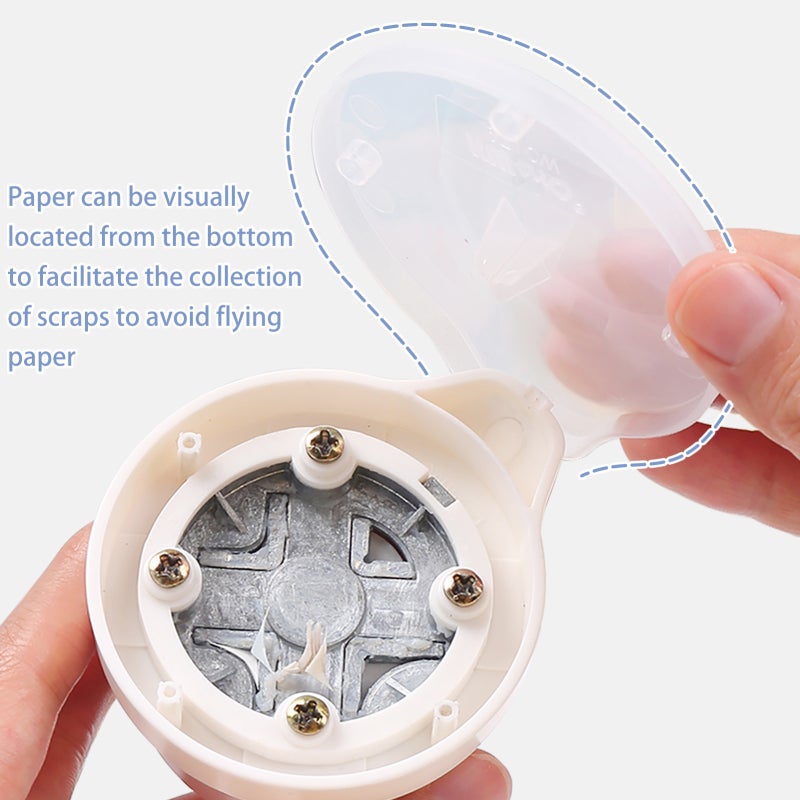 Corner Rounder: 4-In-1 Metal Cutter With R4/R7/R10mm Cutting Sizes - High-Quality Burr-Free Smooth Cuts, Labor-Saving Lever Handle, Yellow Mini Trimmer for Business Cards, Greeting Cards, Photo Paper - Image 4