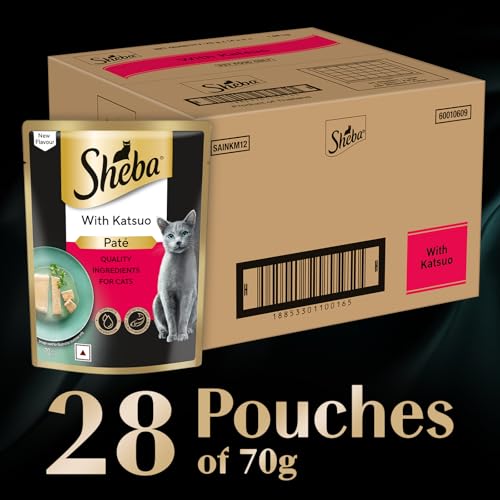 Sheba Pate Adult Wet Cat Food, Katsuo, 28 x 70g, Soft Pate Texture, Hydrating Food Crafted Ingredients, Balanced Nutrition for Healthy Cats​ - Image 2