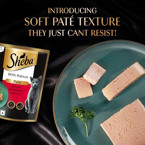 Sheba Pate Adult Wet Cat Food, Katsuo, 28 x 70g, Soft Pate Texture, Hydrating Food Crafted Ingredients, Balanced Nutrition for Healthy Cats​ - Image 3