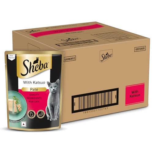 Sheba Pate Adult Wet Cat Food, Katsuo, 28 x 70g, Soft Pate Texture, Hydrating Food Crafted Ingredients, Balanced Nutrition for Healthy Cats​ - Image 1