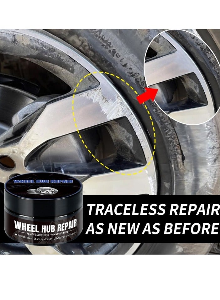 Generic Universal Wheel Restoration Kit, Aluminum Wheel Mark Remover, Multi Effect Rust Inhibitor Oxide Cream, Easy To Use Scratch Reducer Wheel Care Polish, (1pc, Black)  - Image 2