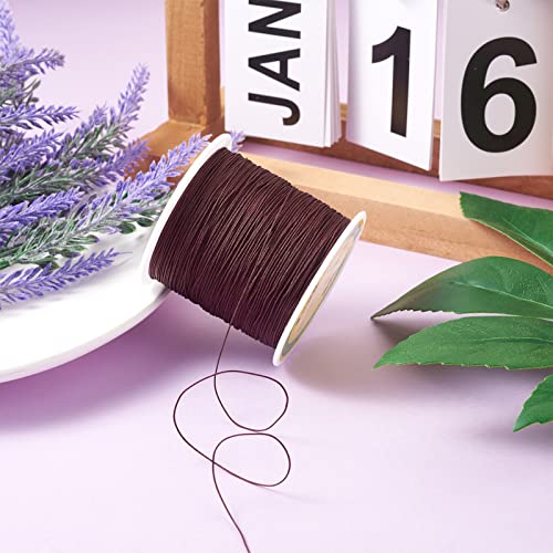 EEE ELECRELIVE 150 Yards 0.5mm Braided Nylon Crafting Thread Chinese Knotting Beading String Macrame Cord Rope for Necklace Bracelet Jewelry Craft Making, Coconut Brown - Image 5