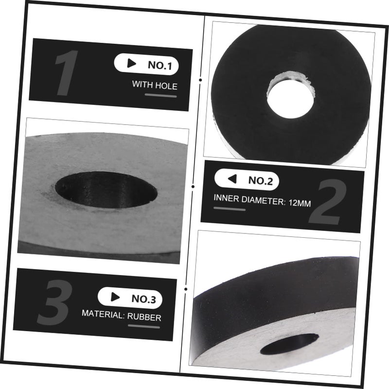 2 Pack 16 Pcs Abrasion Resistant Rubber Grommets Flat Washers Shock Absorption Easy Install - Image 3